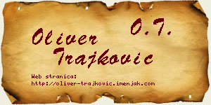 Oliver Trajković vizit kartica